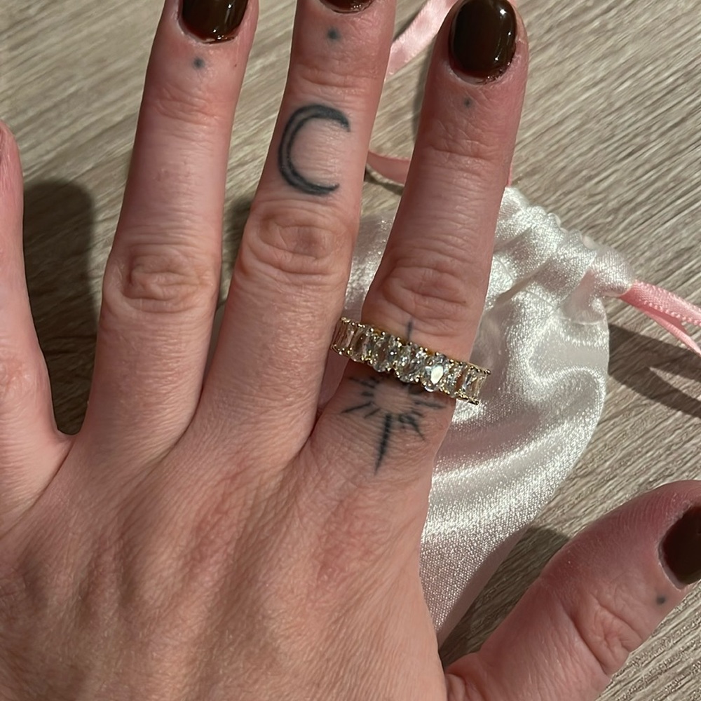 Gold Diamond Adjustable Ring